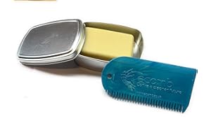 ECOMB Eco Surf Board Wax, Comb & Storage Tin 100% Reclaimed Marine Ocean Waste Plastic (Pacific Blue)