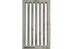 SPEEDPLANT Hochwertiger Ascherost 16 x 28 cm Ofenrost Kaminrost Liegerost Tafelrost Feuerrost - Premiumqualität, Stärke 13 mm