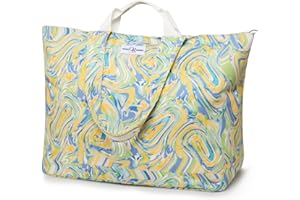 Hihealer Extra Large Beach Bag Mothers Day Gifts Christmas Xmas Gifts for Women, Waterproof Sandproof Over-Size Carry On Beach Essentials Tote with 5 Pockets