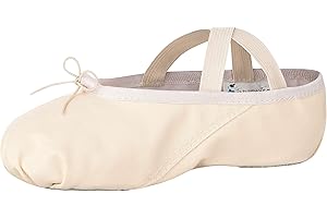 tanzmuster Ballettschuhe Mädchen und Damen - DANI - ganze Ledersohle - Ballettschläppchen für Kinder und Erwachsene - Tanzschuhe fürs Ballett