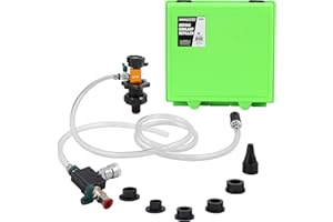 OEMTOOLS 24444 Kühlmittelsystem Nachfüllset 5 Adapter Eliminieren Sie eingeschlossene Luft, Test Heizkörper und Heizkernleitungen für Lecks, Vakuum Fill Coolant Tool, Vakuum Leak Tester