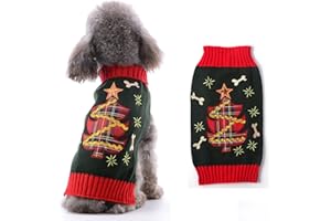 HRTTSY Weihnachten Hundepullover, Winter Warmer Hund Katze Pullover Kleidung Haustier Mantel Kostüm Welpenpullover Pullover Bekleidung für kleine mittelgroße Hunde Großer Hund Haustierpullover