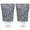 MOKANI Microfiber Car Wash Mitt Cleaning Gloves Equipment Sponges, 2 Sets Professional Scratch Free Polishing Cleaning Mitts,Grey