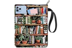 CRASPIRE Copertine per Libri con Piante Librerie Custodie per Libri Protezioni per Libri Tascabili Copertina per Libri in Tessuto Lavabile con Cerniera e Tasca Extra per Gli Amanti dei Libri Regali