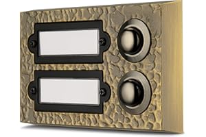 REV Ritter 0504370555 Doorbell Panel 2 Button Surface-Mounted Bronze