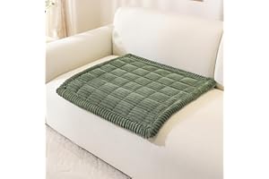 Royhom Pet Sofa Cover Washable, Soft Thick Sofa Cover, Couch Protector for Dogs, Settee Covers Furniture Slipcovers (Green, 70x70cm)