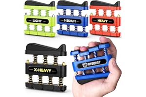 FitBeast Musculateur de doigts, exerciseur de doigts pour améliorer la dextérité et la force des doigts, mains, avant-bras - Entraîneur de force de préhension pour musiciens, grimpeurs et thérapie