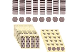 BOXOB 120uds Papeles Adhesivos para Pegar Cerillas, 60 Pegatinas de Papel Redondas y 60 Rectangulares con Diseño Panal para Reemplazar Cajas Cerillas