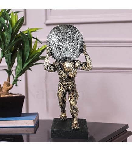 Buy ICRAFT INTERIO Man Holding a Globe/Ball Human On His Back