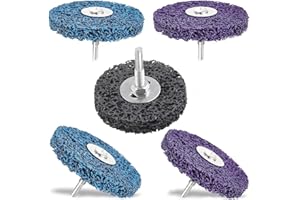 CTDMJ CSD Scheibe 100mm,5 Stück CBS Schleifscheibe Grobreinigungsscheibe CBS Reinigungsscheibe Schleifscheiben für Winkelschleifer (2 blau 2 lila 1 schwarz)