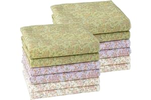 HOULIFE Damen Taschentücher mit Blumendruck Vintage Damen Taschentücher 60er Jahre weiche Baumwolle Damen Taschentücher buntes Blumen Taschentuch 35 cm x 35 cm/13,8 x 13,8 Zoll