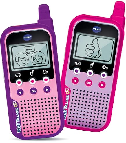 VTech – Talkies-walkies Kidi Talkie Explorer – Bleu Et Rouge – Portée 200 M, Lampe Torche, Communication Cryptée – Dès 4 Ans