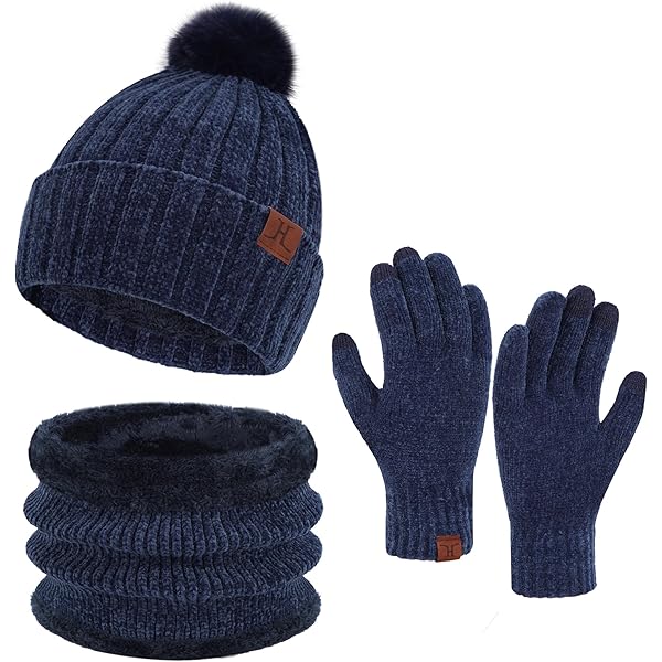 Winte Set Invernale 3 Pezzi: Cappello, Sciarpa E Guanti Termici, Touch Screen, Unisex, Colori Grigio, Nero, Caffè, Rosso, Blu - 2