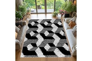 Tehocwiz Knüpfteppich Zum Selber Knüpfen 90x120 cm Knüpfhaken-Sets für Anfänger, Tapisserie Teppich Knüpf-Sets Knüpfsets Latch Hook Kit Selbst Knüpfen Set für Erwachsene