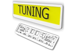 TAPORT Car Registration License Number Plate Surrounds Holder Frame ALL STYLES (WHITE)