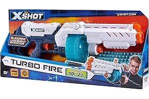 ZURU- Turbo Fire Pistolet, 8+, 36270, Blaster 20 coups-48 flèches