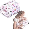 Infans Mini Nursing Arm Pillow, Breast Feeding Pillows for Mother, Bottle Feeding Pillows for Babies Suitable for Travel (Panda Pink)