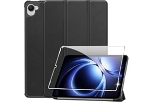 CAUHENYEE Funda para Xiaomi Pad Mini 8.8" Carcasa, Funda Protectora para Tableta con 1 Protector de Pantalla, Función de Soporte Vertical - Negro