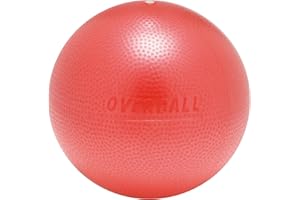 GYMNIC - Soft Pilates Ball 23cm - Inflatable Ball with exercise guide - Use for Pilates, Yoga and Light Resistance Exercises (Home Gym & Gym Equipment) - Red