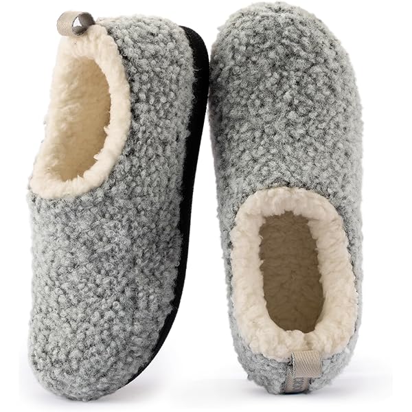Chaussons Chauds Homme Femme Chaussons Hiver Homme Femme - Mémoire De Forme - Doublure Fausse Fourrure - Semelle Antidérapante - Intérieur/Extérieur Pantoufles Hiver Chaudes