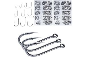 DHER Amo Da Pesca Con Foro Amo Da Pesca Con Scatola In Plastica Set Amo Da Pesca In Acciaio Al Carbonio Con Buchi Spinato Materiale In Acciaio Al Carbonio Pesca Tempo Libero All'Aperto Argento 200 Pz