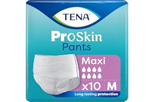 Tena - Tena Proskin Maxi (Storlek M) Byxor - 10 delar, Förpackningen kan variera