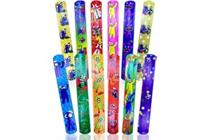Gxhong 12 pcs Rainbow Friends Bandas de Bofetadas Roblox Pulsera Bofetada, Banda de Pulsera Fiesta, Slap Pulseras de Juguete, Pulseras Niños Cumpleaños, Pulseras de Juguete para Niños