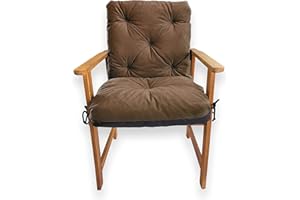 4L Textil Cojin Silla de Jardin Cojin Silla Exterior Cojin Suelo Cojines para sillas de terraza Cojines Exterior Jardin (50x50x50 cm, Marrón)