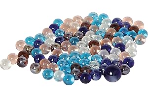 Bartl 112012 Juego de canicas decorativas de cristal, diámetro de 16 mm, brillante, aprox. 500 g