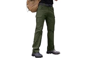 Vthereal Cargohose Herren Baumwolle Outdoorhose mit 7 Taschen Männer Arbeitshosen Chino Taktische Ranger Hose für Jagd Wandern