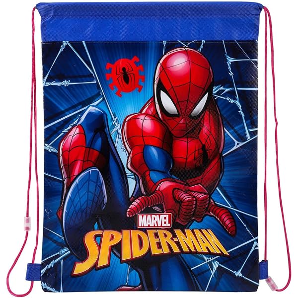 Borsa da palestra per bambini e ragazzi, motivo: Marvel Avengers, in polietilene, con coulisse, per la scuola e i viaggi, Multi, Taglia Unica