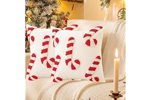 TUANMOZI 2er Set Kissenbezüge Weihnachten Weihnachtskissenbezug 45x45 cm Weihnachtsdeko Kissenhülle Weihnachten Deko Kissenbezug Winter Deko für Home Couch Sofa (A, 45x45 cm)