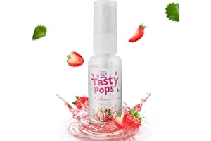 Tasty Pops - Spray pour le goût et le corps - à base d'eau - Spray aromatique pour le corps pour elle et lui - 100% végétalien - Fraise