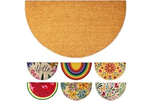 LUA VIKA Kokosowe wycieraczka, antypoślizgowa mata kokosowa, mata powitalna z gumowym spodem PCV, antybakteryjny łapacz brudu, trwałe włókna naturalne 100% kokos, mata zatrzymująca brud do drzwi wejściowych 40x70 (Gładka)