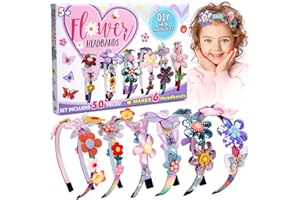 CITSKY Geschenk Mädchen 5 Jahre - Bastelset Mädchen 5-12 Jahre | Haar-Accessoires-Making Kit | Damit ihre eigenen einzigartigen DIY die Blüten Haaraccessoires herstellen können