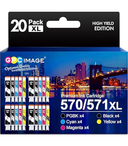 CLI-571/PGI-570 Huismerk Cartridges voor Canon 6 stuks met chip