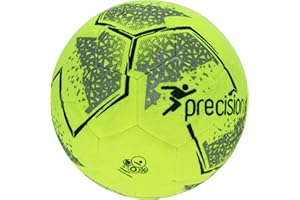 Precision Fusion Indoor Football Unisex-Youth, Fluo Yellow/Black, 4