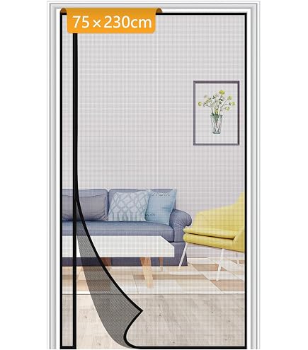 Magnet Fliegengitter Für Tür – 75x230 Cm, Ohne Bohren, Für Balkon & Terrasse