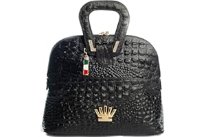 Zamponi Borsa Tracolla Donna Nera - Borsa a Mano Donna - Borsa Pelle Donna Vera Pelle Made in Italy