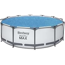 Tidyard Pool-Bodentuch – Rund, 366 Cm Durchmesser, Polyester Geotextil, 150 G/m², Hellgrau