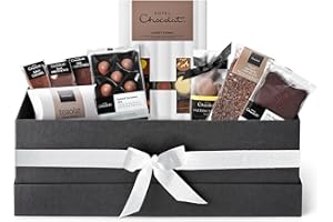 Hotel Chocolat The Large Chocolate Hamper 578g - Assortment of Milk, Dark and White Chocolates - Luxury Ribbon-Tied Gift Hamper
