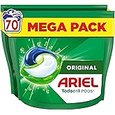 Ariel PODs Todo en 1, Detergente Líquido En Cápsulas Original Cápsulas, 70 Lavados