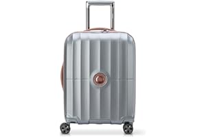 DELSEY PARIS - St Tropez - Valise Cabine Rigide Slim - 55x40x20 cm - 35 Litres - XS - Platine