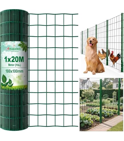 Aquagart Wildzaun-Set 100 M – 180 Cm Hoch, Mit Pfosten, Spanndraht & Spannern