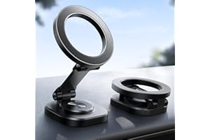 JOYROOM Porta Cellulare Auto [Lega Pieghevole & 360° Rotazione] Supporto Telefono Auto per Cruscotto Portatelefono da Automobile per iPhone 16 15 14 13 12& Custodia MagSafe