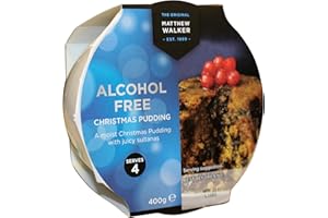 Matthew Walker Festive, Vegan Christmas Pudding 400 g (Pack of 1) – Alcohol Free Recipe With Rich Flavour – A Moist And Fruity Dessert Perfect For Family Meals And Festive Gatherings