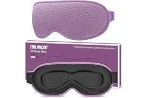 Trilancer 2026 Antifaz para Dormir Innovador para Hombres y Mujeres, Mascara para Dormir Sin Luz,Mascarilla para Dormir,Tapa Ojos para Dormir,Cubre Ojos para Dormir,Meditación,Viajar,Avión(Violeta)