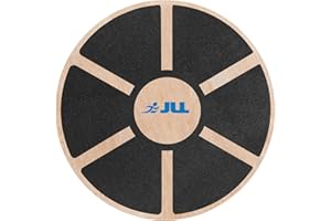 JLL FITNESS JLL® Wooden Balance Board, ANTI SLIP SURFACE, Exercise Fitness Workout Rehabilitation Training Exercise Wobble Board
