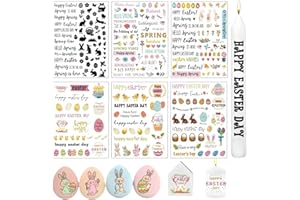 Ymoryiyi 6 Stück Kerzentattoos Ostern, Kerzen Tattoo Frühling, Wassertransferdruck Kerzenfolie für DIY Kerzen Dekoration, Ostern Kerzenfolie, Geschenkidee für Ostern & Frühling