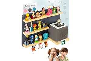 mahona Tonie Regał kompatybilny z Toniebox i Tonie do przechowywania figurek, miejsce na maks. 27 figurek, Toniebox, dla dziewcząt i chłopców, regał ścienny do pokoju dziecięcego, akcesoria do zestawu